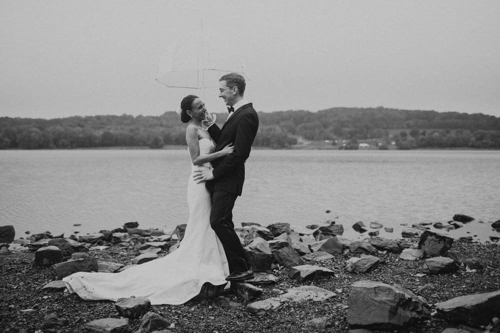 A Bit of Rain is Good Luck on This Wedding Day at Peace Valley Park