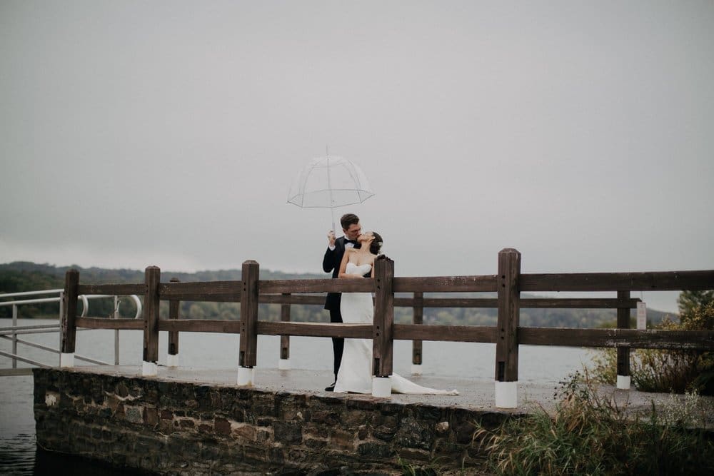 A Bit of Rain is Good Luck on This Wedding Day at Peace Valley Park