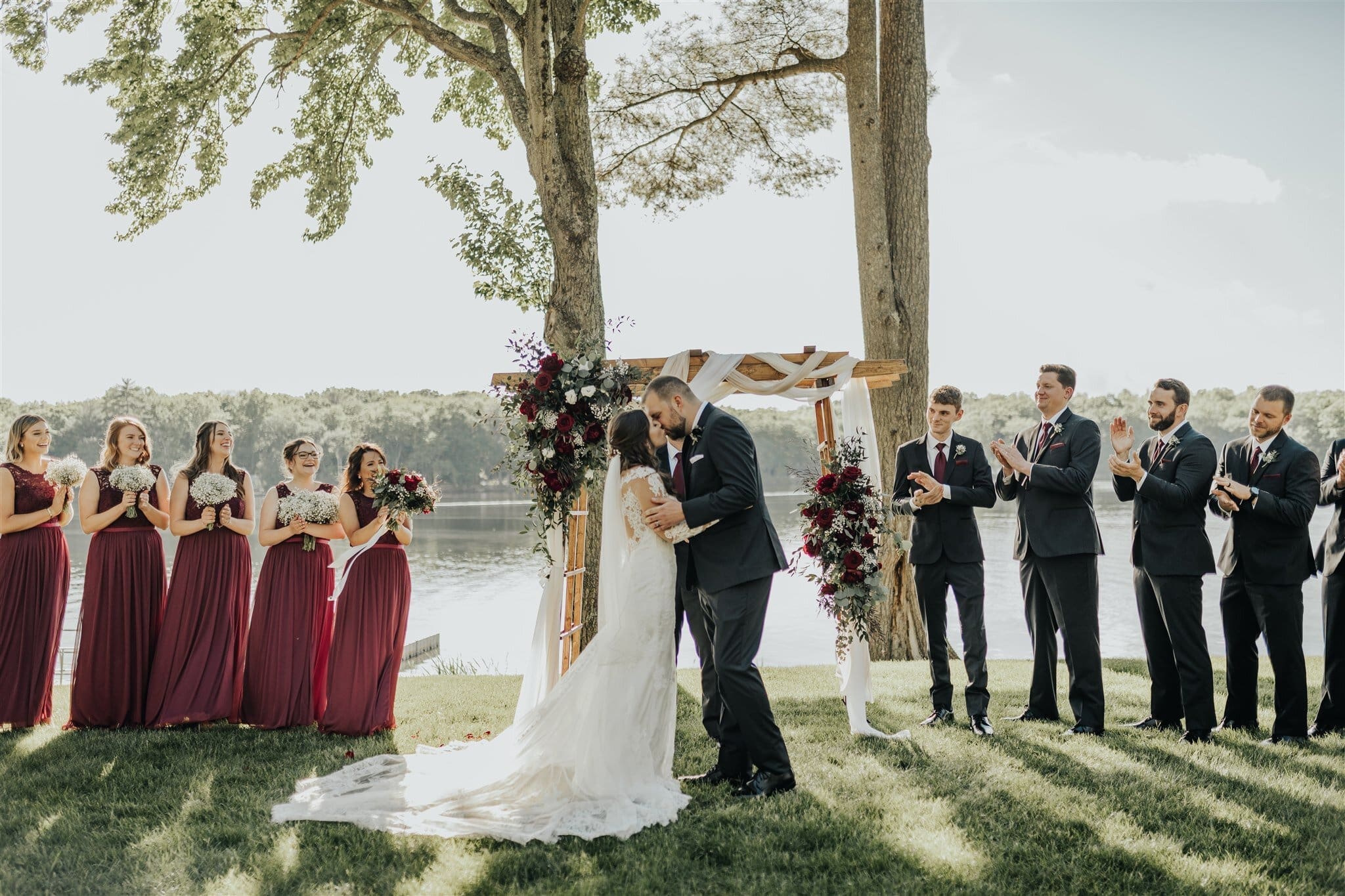 Picturesque Waterfront Vows For Emmalee and Tyler at Woodloch Pines Resort