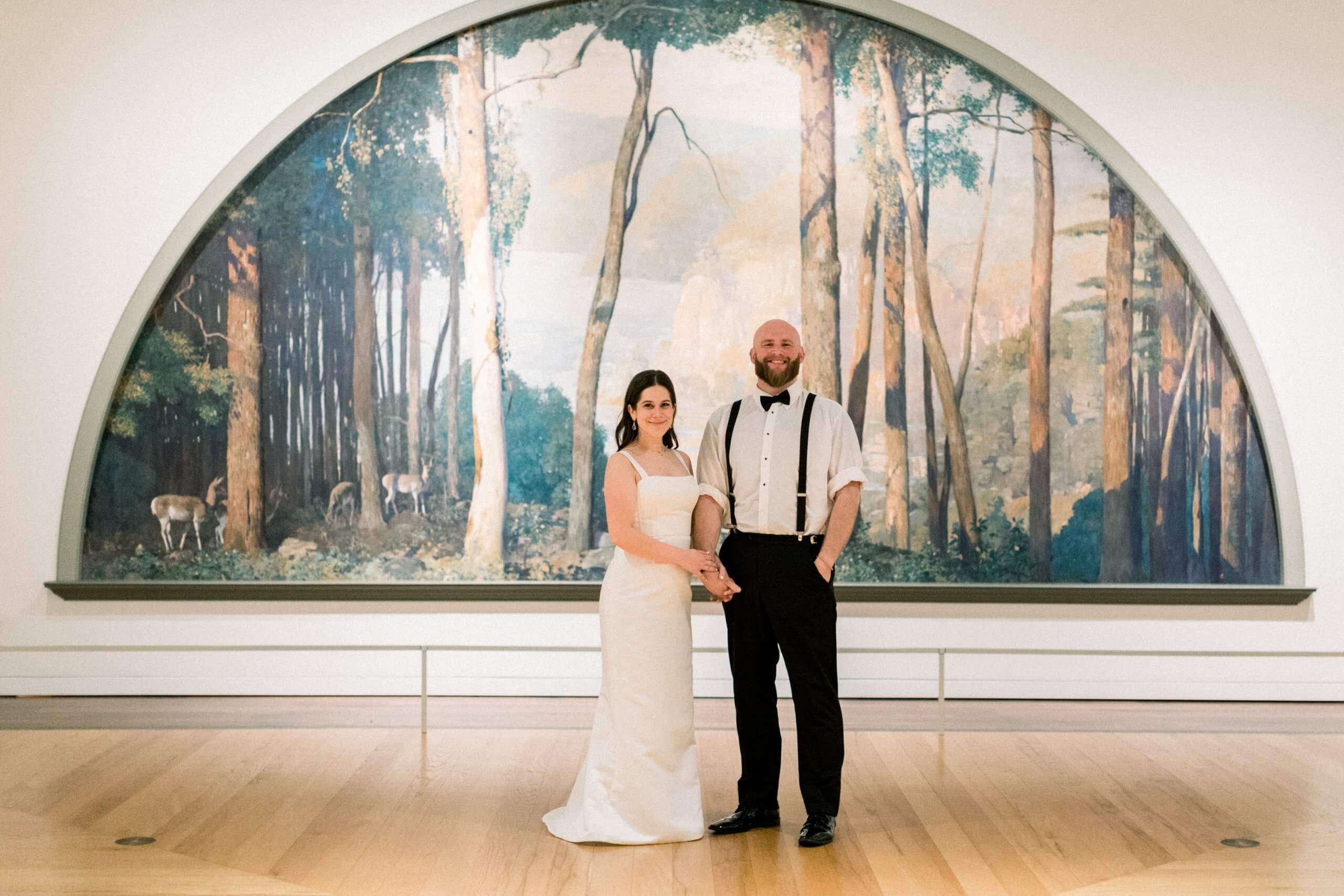 Addie and Justin's Classic Minimalist Wedding at Michener Museum